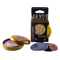 Презервативы в железном кейсе точечно-ребристые MAXUS Special №3 - 1 уп (3 шт)