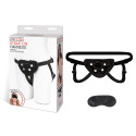 Черные неопреновые трусики для страпона Strap on harness