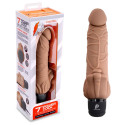 Реалистичный вибратор цвет мокка с клиторальным стимулятором 7" Realistic Vibrator