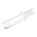 Стеклянный фаллоимитатор двусторонний 11 in Girthy Cock Double Ended With Handle