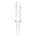Стеклянный фаллоимитатор двусторонний 11 in Girthy Cock Double Ended With Handle