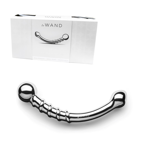 Изогнутый фаллоимитатор из стали со спиралью le WAND Bow