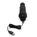 Реалистичный черный вибратор с клиторальным стимулятором 7" Realistic Vibrator