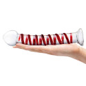 Большой стимулятор с красной спиралью 10in MR. SWIRLY DILDO