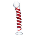 Большой стимулятор с красной спиралью 10in MR. SWIRLY DILDO
