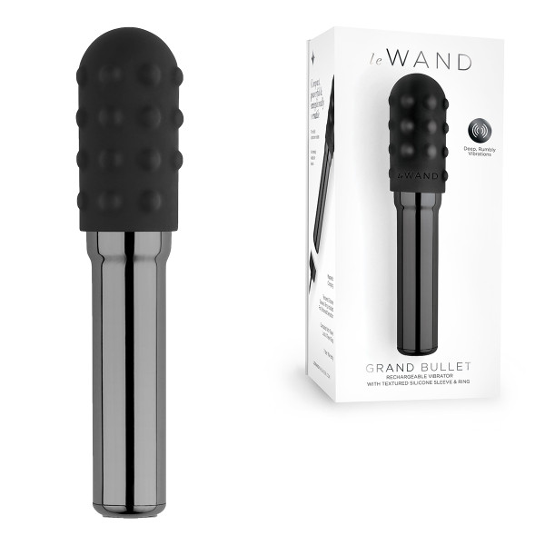 Люксовый вибратор le WAND Grand Bullet темный графит