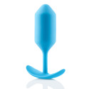 Профессиональная пробка для ношения B-vibe Snug Plug 3 голубая