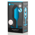 Профессиональная пробка для ношения B-vibe Snug Plug 3 голубая