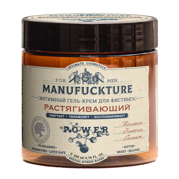 Растягивающий интимный гель-крем для фистинга с коллагеном MANUFUCKTURE 200 мл 