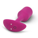Профессиональная пробка для ношения с вибрацией розовая B-Vibe Vibrating Snug Plug 2