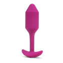 Профессиональная пробка для ношения с вибрацией розовая B-Vibe Vibrating Snug Plug 2