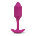 Профессиональная пробка для ношения с вибрацией розовая B-Vibe Vibrating Snug Plug 2