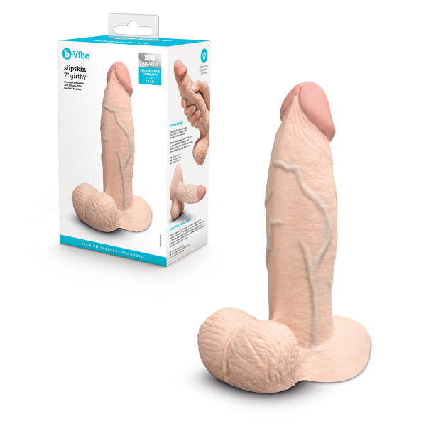 Анальный реалистичный фаллоимитатор SLIPSKIN REALISTIC GIRTHY 7 in