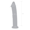 Рельефный большой стимулятор из стекла 12 in Glass Dildo With Veins & Flat Base