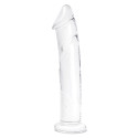 Рельефный большой стимулятор из стекла 12 in Glass Dildo With Veins & Flat Base
