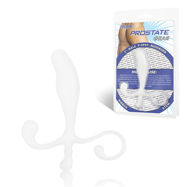 Белый массажер простаты 5" Male P-Spot 