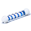 Прозрачный фаллос с голубой спиралью Spiral Dildo