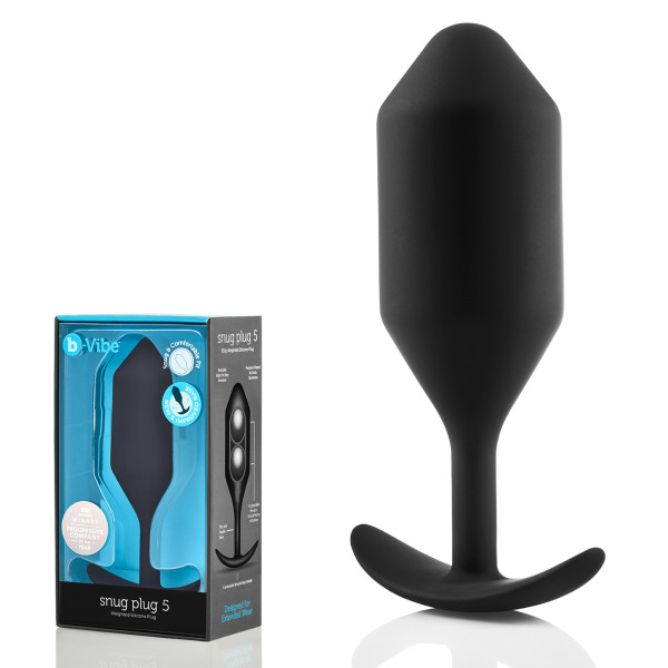 Профессиональная пробка для ношения B-vibe Snug Plug 5 черная
