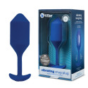 Профессиональная пробка для ношения с вибрацией синяя B-Vibe Vibrating Snug Plug 4