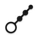 Черные силиконовые анальные бусины Silicone Anal Beads 3 шарика