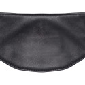 Черные трусы для страпона из эко-кожи Leather Bondage Gear