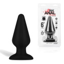 Большой черный плаг из силикона Seamless Silicone Butt Plug 6in