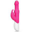 Яркий вибратор с вращающимися бусинами PLEASURE PEARLS RABBIT розовый