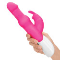 Яркий вибратор с вращающимися бусинами PLEASURE PEARLS RABBIT розовый