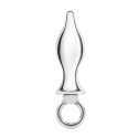 Плаг металлический с кольцом 2,5 in Stainless Steel Metal Tapered Butt Plug With Loop Hardware
