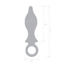 Плаг металлический с кольцом 2,5 in Stainless Steel Metal Tapered Butt Plug With Loop Hardware