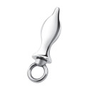 Плаг металлический с кольцом 2,5 in Stainless Steel Metal Tapered Butt Plug With Loop Hardware