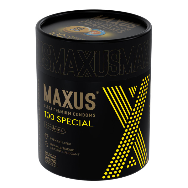 Презервативы в тубусе точечно-ребристые MAXUS SPECIAL - 1 уп (100 шт)