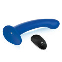 Универсальный страпон с дистанционным управлением 8in Remote Control P-Spot G-Spot синий