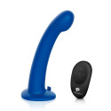 Универсальный страпон с дистанционным управлением 8in Remote Control P-Spot G-Spot синий