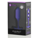 Профессиональная пробка для ношения B-vibe Snug Plug 2 фиолетовая