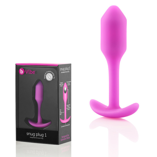 Профессиональная пробка для ношения B-vibe Snug Plug 1 фуксия