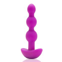 Анальные премиум-бусы с 2 моторами b-Vibe Triplet Anal Beads фуксия