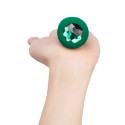 Вибрирующая втулка Vibrating Jewel Plug M/L зеленого цвета