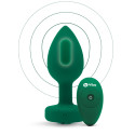 Вибрирующая втулка Vibrating Jewel Plug M/L зеленого цвета
