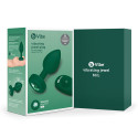 Вибрирующая втулка Vibrating Jewel Plug M/L зеленого цвета