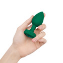 Вибрирующая втулка Vibrating Jewel Plug M/L зеленого цвета