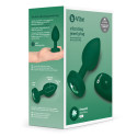 Вибрирующая втулка Vibrating Jewel Plug M/L зеленого цвета