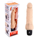 Реалистичный телесный вибратор с клиторальным стимулятором 7" Realistic Vibrator