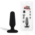 Миниатюрный черный плаг из силикона Seamless Silicone Butt Plug 3in