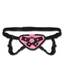 Розовые плюшевые трусики для страпона Strap on harness