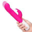 Небольшой тонкий розовый массажер для G-точки SLIM SHAFT THRUSTING G-SPOT RABBIT