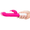 Небольшой тонкий розовый массажер для G-точки SLIM SHAFT THRUSTING G-SPOT RABBIT