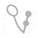 Кольцо на пенис с двумя анальными шарами Two Bead Stainless Steel Anal Hook & Cock Ring