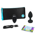 Вибрирующая втулка Vibrating Jewel Plug M/L черного цвета