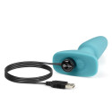 Анальная премиум-пробка с римминг эффектом B-Vibe Rimming Plug голубая